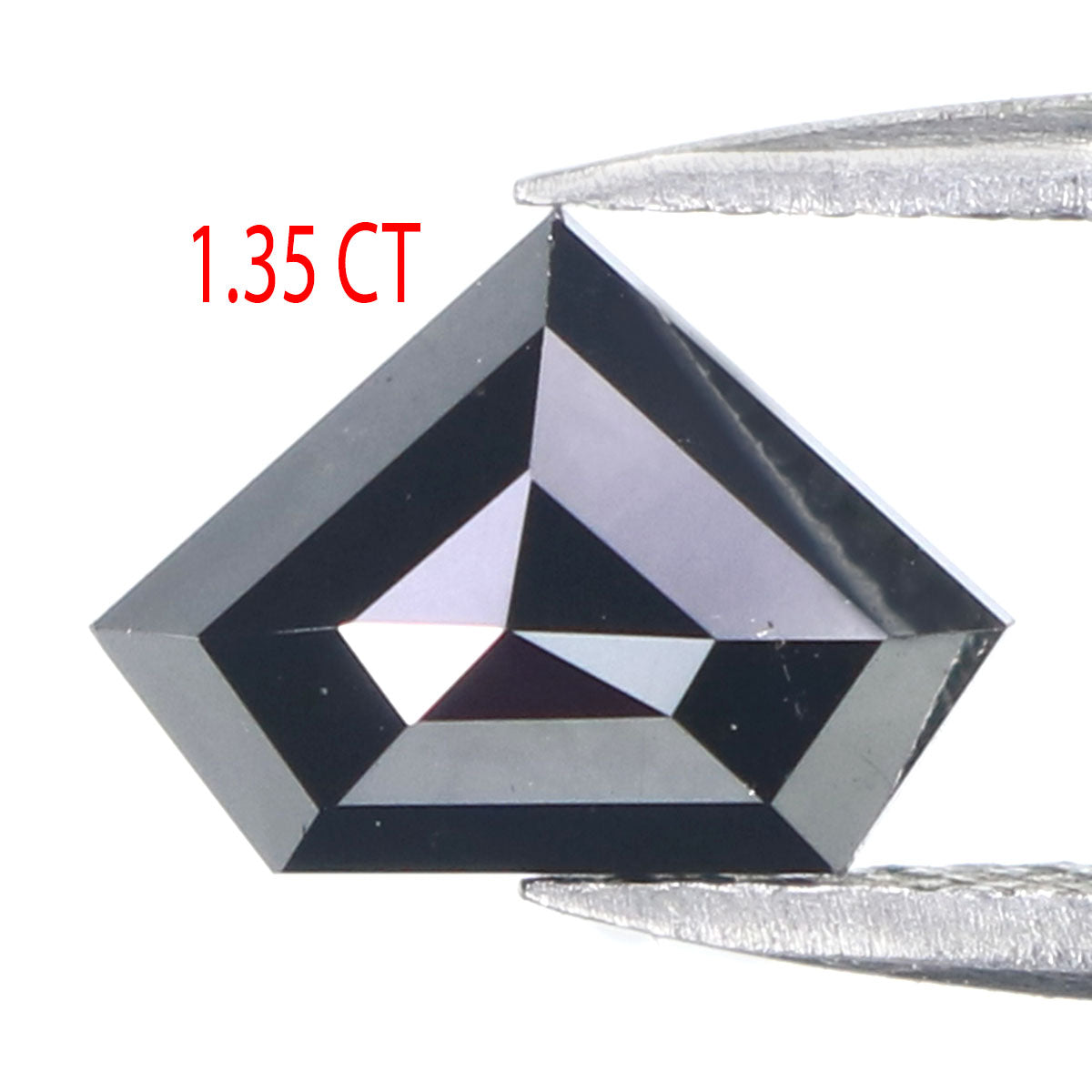 Natural Loose Shield Black Color Diamond 1.35 CT 6.50 MM Shield Shape Rose Cut Diamond L9840