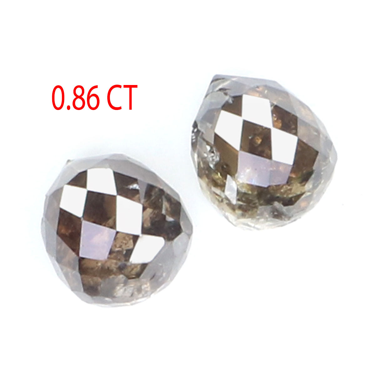 Natural Loose briolette Brown Color Diamond 0.86 CT 4.00 MM Drop Shape Rose Cut Diamond L9990