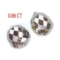 Natural Loose briolette Brown Color Diamond 0.86 CT 4.00 MM Drop Shape Rose Cut Diamond L9990