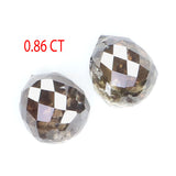 Natural Loose briolette Brown Color Diamond 0.86 CT 4.00 MM Drop Shape Rose Cut Diamond L9990