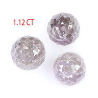Natural Loose Bead Pink Color Diamond 1.12 CT 3.60 MM Bead Shape Rose Cut Diamond KR2255