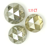 Natural Loose Rose Cut Salt And Pepper Diamond Black Grey Color 1.11 CT 4.00 MM Rose Cut Shape Diamond L1135