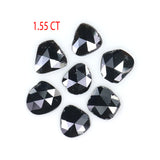 Natural Loose Slice Black Color Diamond 1.55 CT 5.10 MM Slice Shape Rose Cut Diamond L2596