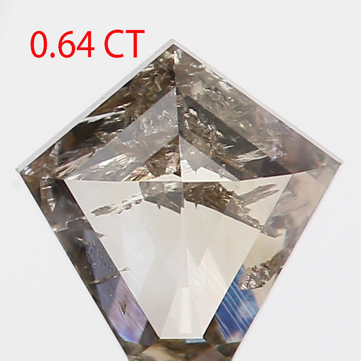 0.64 Ct Natural Loose Pentagon Shape Diamond Brown Color Pentagon Cut Diamond 5.95 MM Natural Brown Color Pentagon Rose Cut Diamond LQ9583
