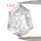 Natural Loose Shield Diamond Grey Color 1.12 CT 7.08 MM Shield Shape Rose Cut Diamond KDL2570