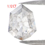 1.12 Ct Natural Loose Shield Shape Diamond Salt And Pepper Shield Shape Diamond 7.10 MM Natural Gray Color Shield Rose Cut Diamond QL2570