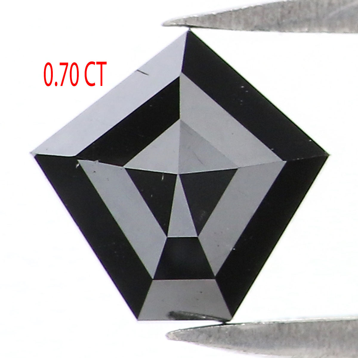 Natural Loose Pentagon Diamond Black Color 0.70 CT 6.25 MM Pentagon Shape Rose Cut Diamond L9764