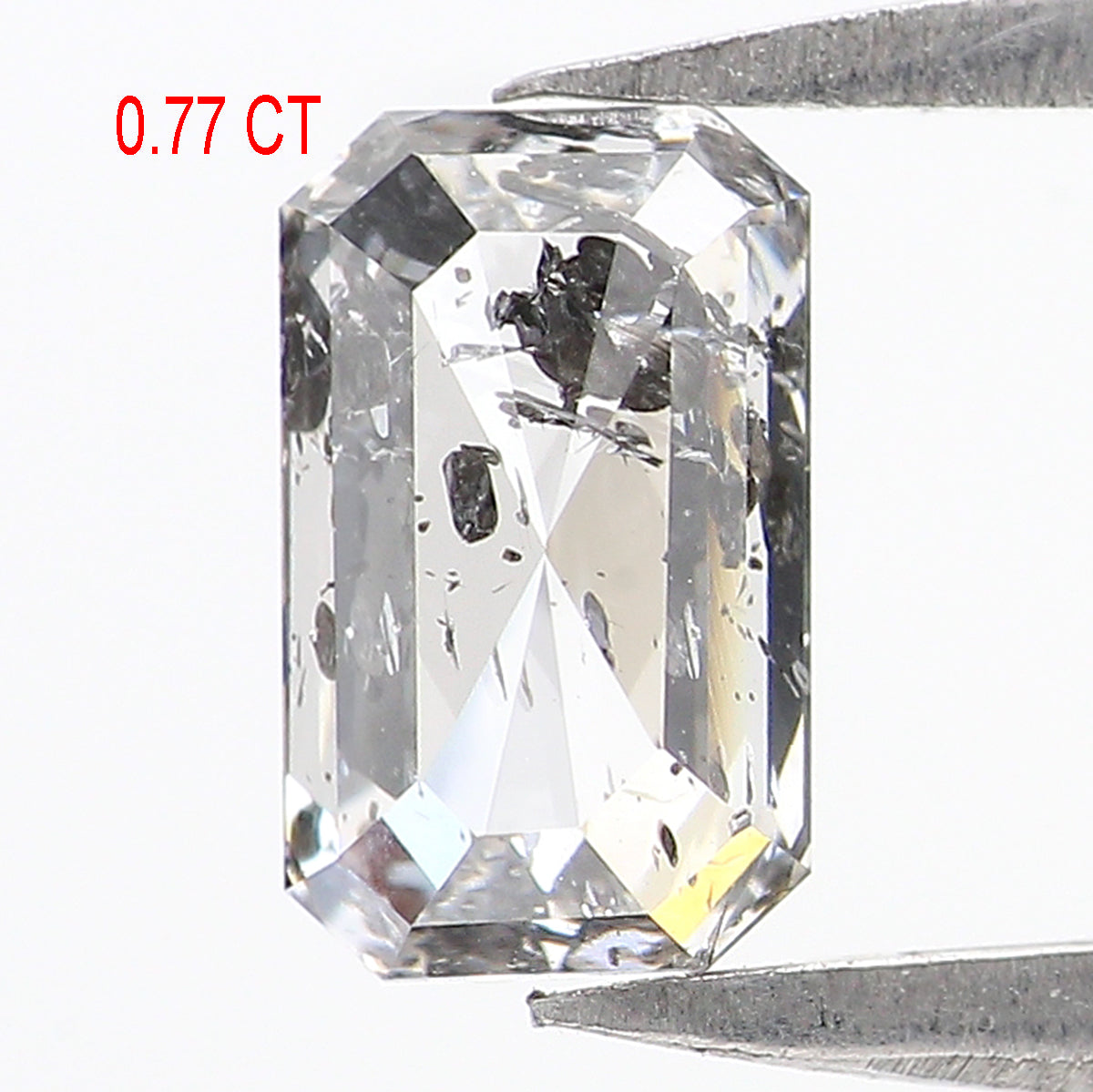 0.77 CT Natural Loose Emerald Shape Diamond White - F Color Emerald Shape Diamond 6.60 MM Natural Loose Emerald Rose Cut Diamond QL2658