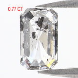 Natural Loose Emerald Shape White - F Color Diamond 0.77 CT 6.60 MM Emerald Shape Rose Cut Diamond KDL2658