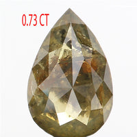0.73 CT Natural Loose Diamond, Pear Diamond, Green Diamond, Rustic Diamond, Pear Cut Diamond, Fancy Color Diamond L442