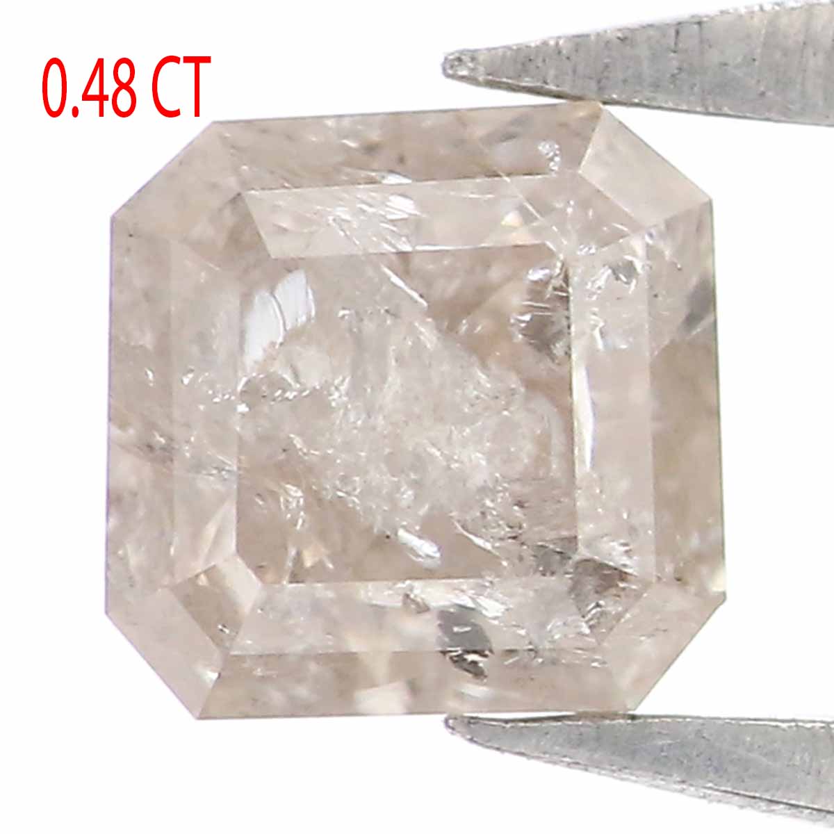 Natural Loose Radiant Yellow Grey Color Diamond 0.48 CT 4.00 MM Radiant Shape Rose Cut Diamond L5963