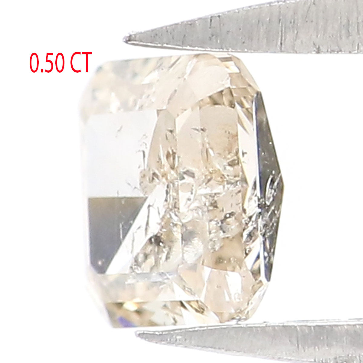 Natural Loose Radiant Yellow Grey Color Diamond 0.50 CT 4.50 MM Radiant Shape Rose Cut Diamond KR113