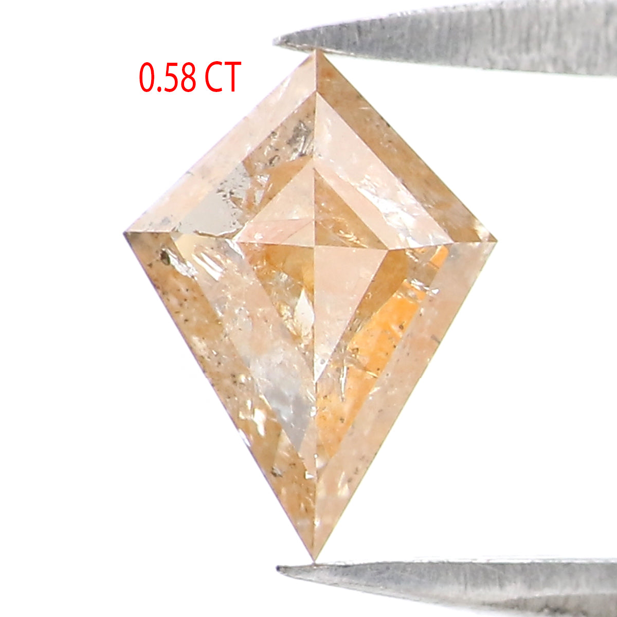 0.58 CT Natural Loose Kite Shape Diamond Brown Color Kite Shape Diamond 7.45 MM Natural Diamond Light Brown Kite Rose Cut Diamond QK2590