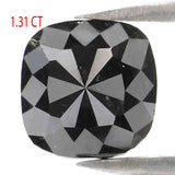 Natural Loose Cushion Black Color Diamond 1.31 CT 6.80 MM Cushion Shape Rose Cut Diamond L7640
