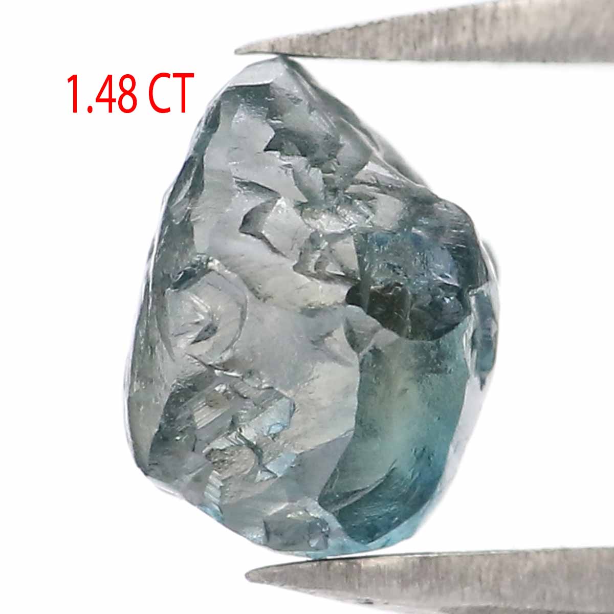 Natural Loose Rough Blue Color Diamond 1.48 CT 6.85 MM Rough Irregular Cut Diamond KDL2348