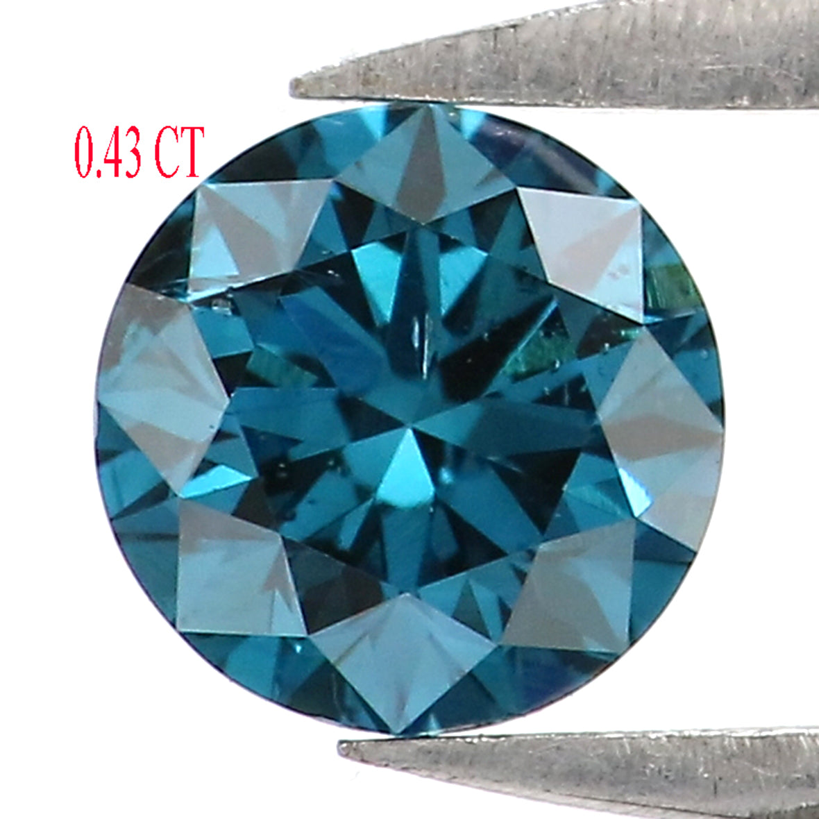 Natural Loose Round Blue Color Diamond 0.43 CT 4.70 MM Round Brilliant Cut Diamond L1892