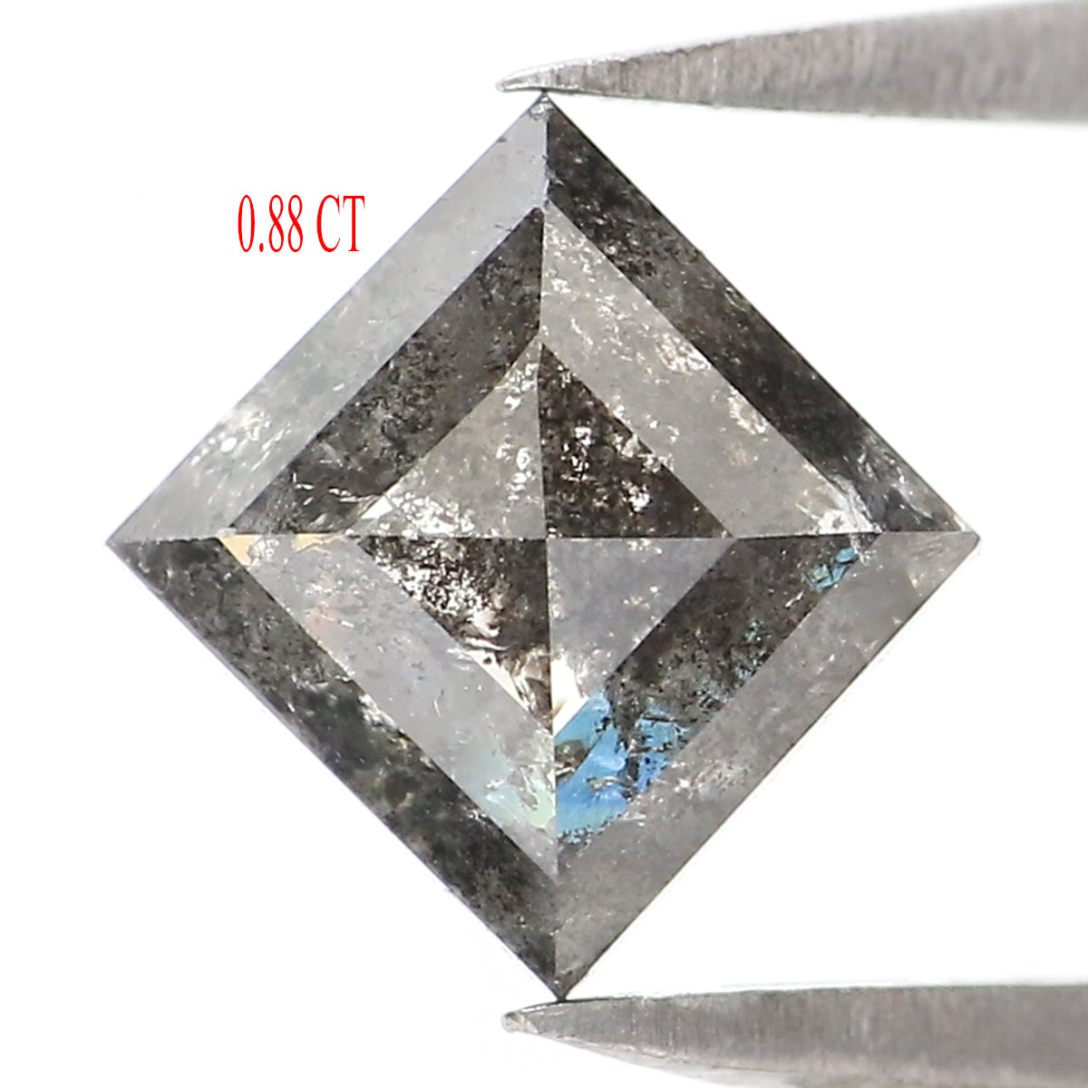 0.88 CT Natural Loose Kite Shape Diamond Salt And Pepper Kite Shape Diamond 7.80 MM Natural Black Grey Color Kite Rose Cut Diamond QL2107