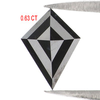Natural Loose Kite Diamond Black Color 0.63 CT 8.43 MM Kite Shape Rose Cut Diamond KR2620