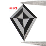 Natural Loose Kite Diamond Black Color 0.63 CT 8.43 MM Kite Shape Rose Cut Diamond KR2620