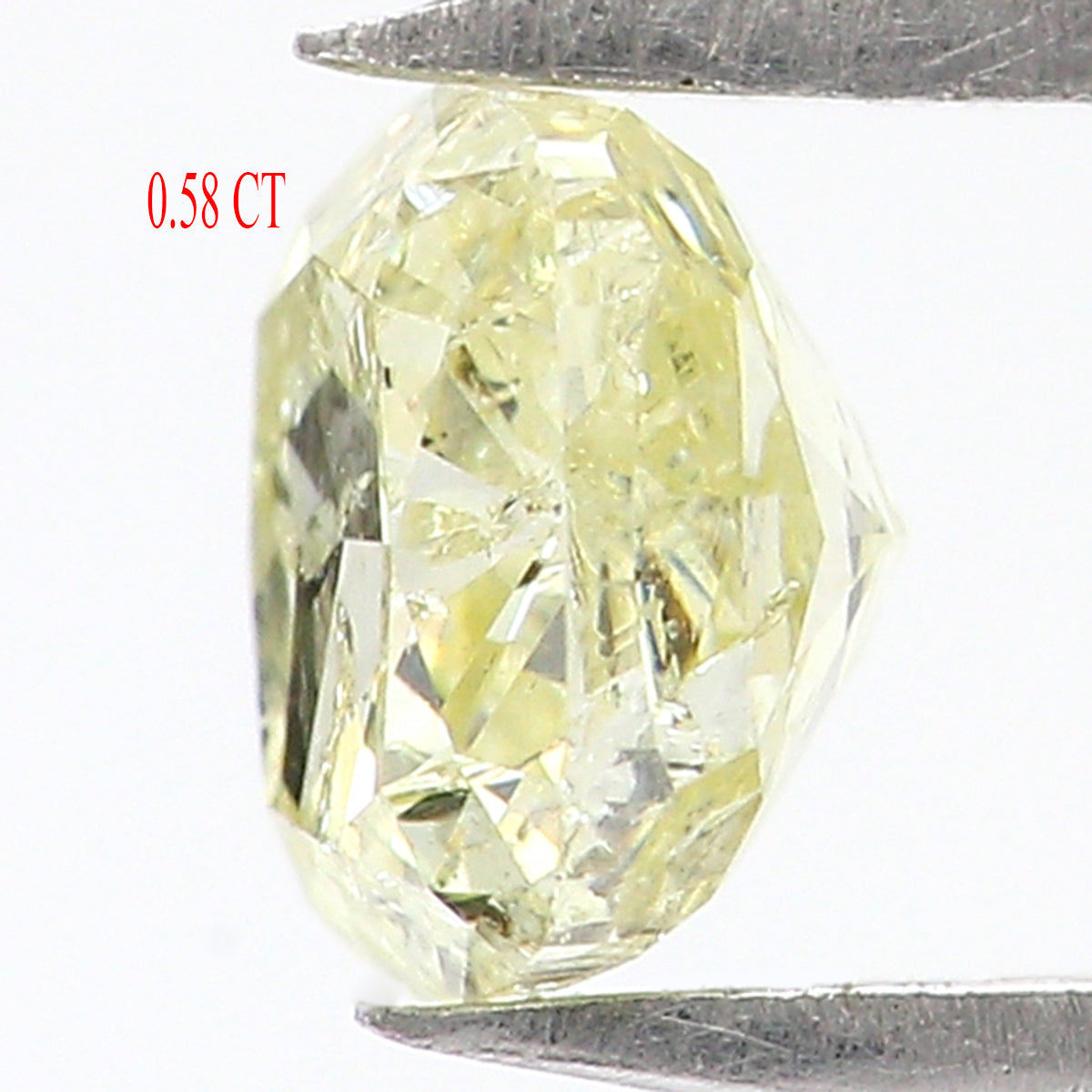 Natural Loose Cushion Fancy Yellow Color Diamond 0.58 CT 4.70 MM Cushion Shape Rose Cut Diamond L6355