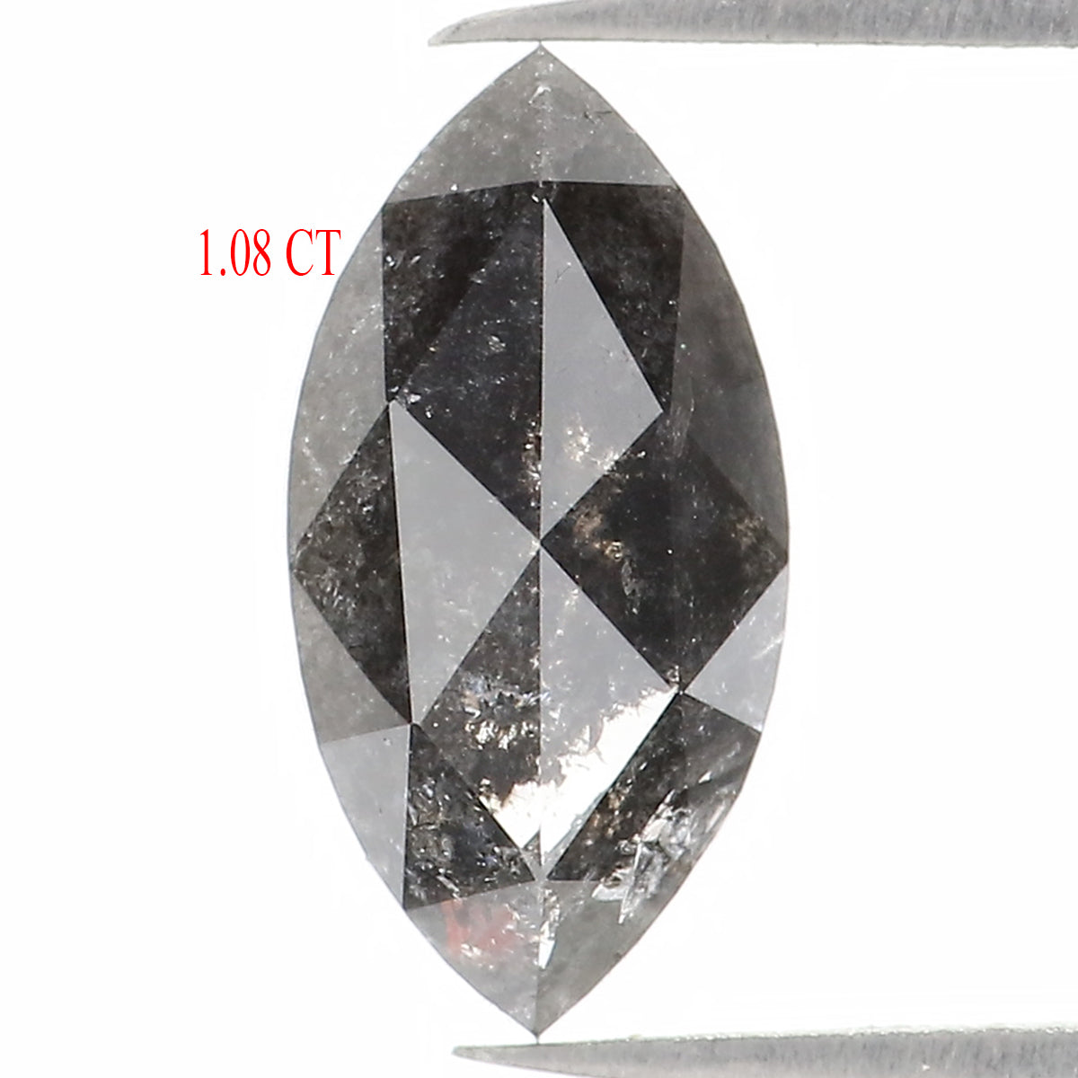 1.08 CT Natural Loose Marquise Shape Diamond Salt And Pepper Marquise Rose Cut Diamond 9.70 MM Black Grey Color Marquise Cut Diamond QL1200