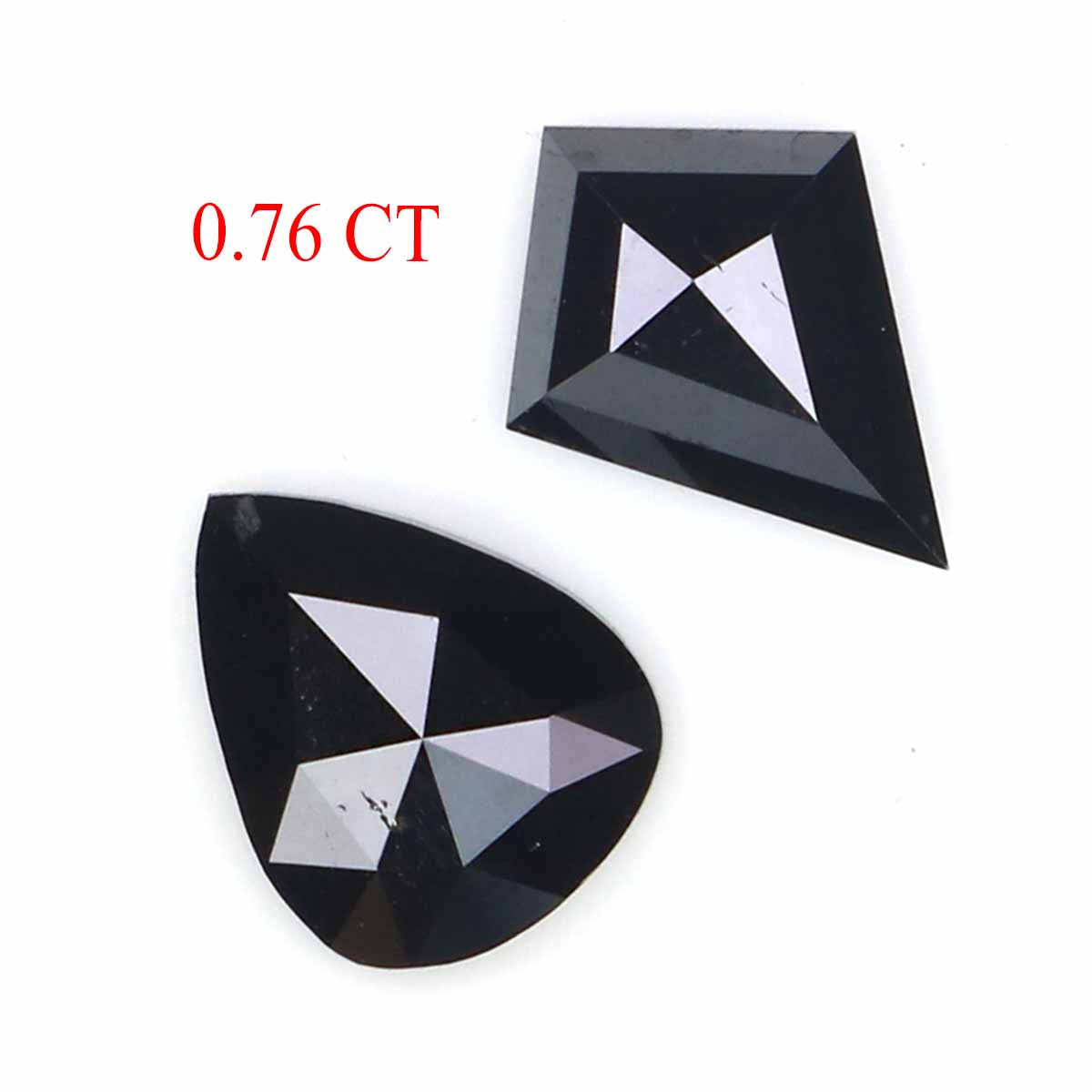 0.76 CT Natural Loose Mix Shape Diamond Black Color Mix Shape Diamond 7.10 MM Natural Loose Black Color Mix Shape Rose Cut Diamond LQ2769