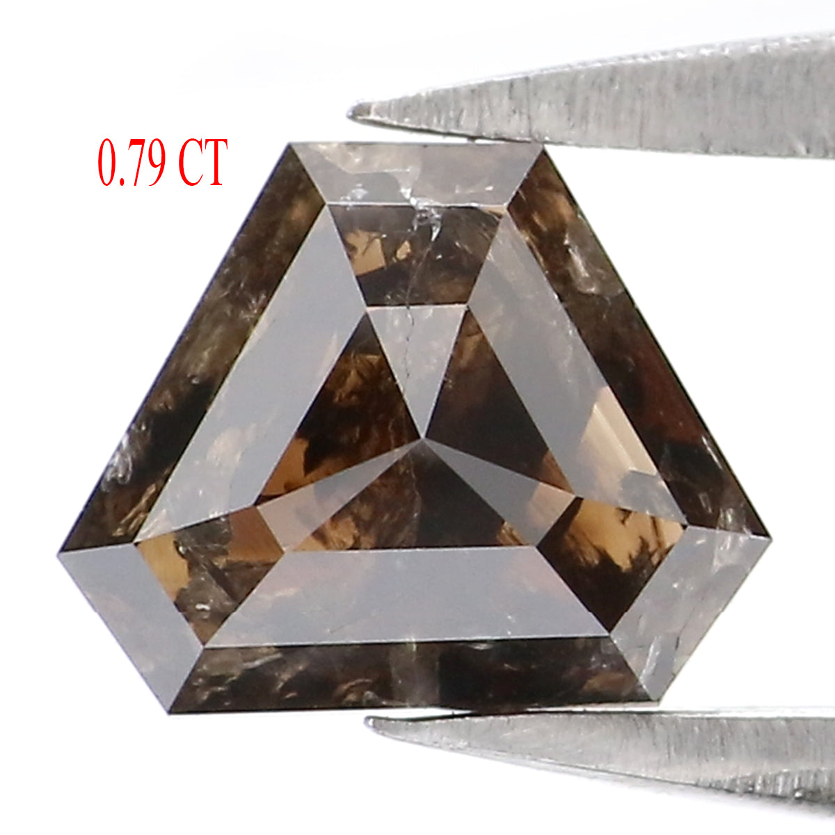 0.79 CT Natural Loose Triangle Diamond Brown Color Diamond Natural Loose Diamond 5.70 MM Triangle Cut Diamond Triangle Shape Diamond KQ1791