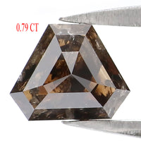 Natural Loose Triangle Diamond Black Brown Color 0.79 CT 5.70 MM Triangle Shape Rose Cut Diamond KR1791