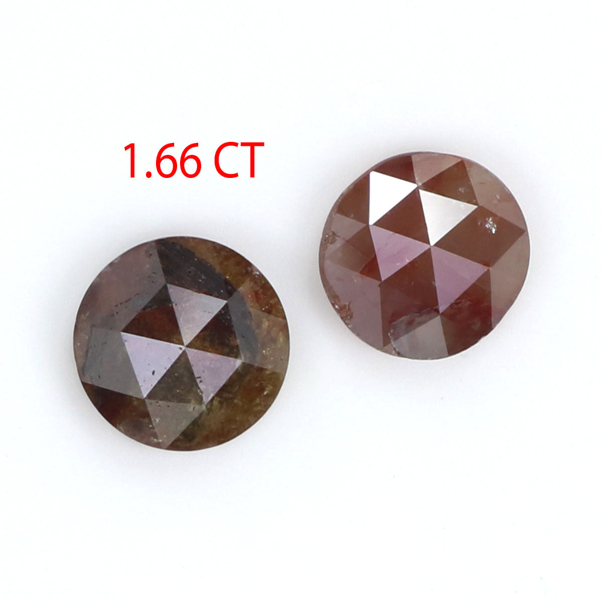 Natural Loose Rose Cut Brown Color Diamond 1.66 CT 5.90 MM Round Rose Cut Shape Diamond KDL6348