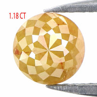 Natural Loose Rose Cut Yellow Color Diamond 1.18 CT 5.80 MM Round Rose Cut Shape Diamond L5216