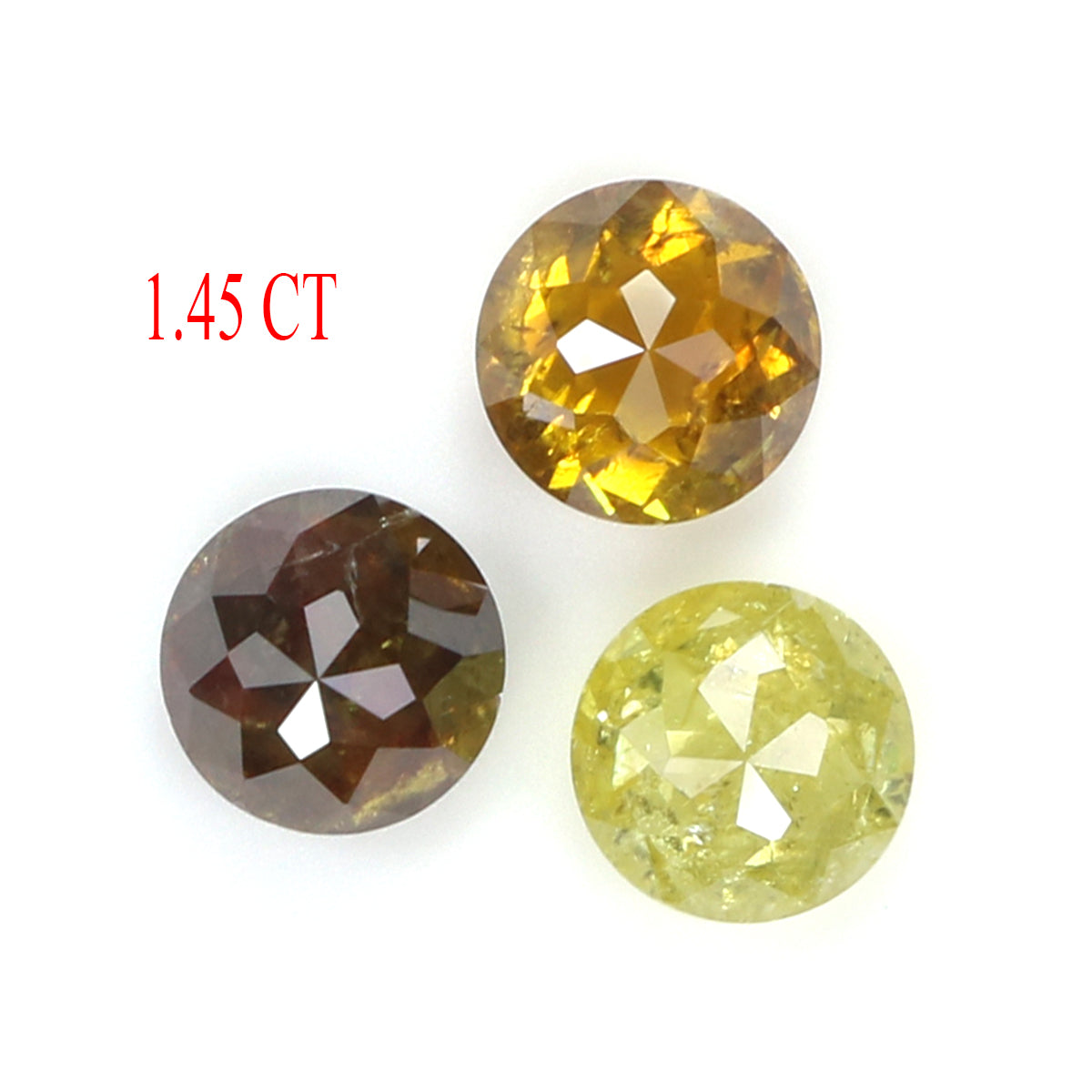 Natural Loose Round Rose Cut mix Color Diamond 1.45 CT 4.60 MM Rose Cut Shape Diamond L2150