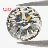 Natural Loose Round Brilliant Cut Diamond White - H Color 1.25 CT 6.45 MM Round Shape Brilliant Cut Diamond KDL2646