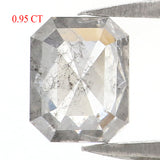 Natural Loose Emerald Diamond, Salt And Pepper Emerald Diamond, Natural Loose Diamond, Emerald Cut Diamond, 0.95 CT Emerald Shape KDL2745