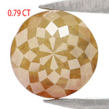 Natural Loose Round Rose Cut Yellow Brown Color Diamond 0.79 CT 5.40 MM Rose Cut Shape Diamond L8843