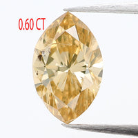 0.60 Ct Natural Loose Diamond, Marquise Diamond, Champion Brown Diamond, Marquise Cut Diamond, Polished Diamond, Rose Cut Diamond L6080
