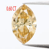 0.60 Ct Natural Loose Diamond, Marquise Diamond, Champion Brown Diamond, Marquise Cut Diamond, Polished Diamond, Rose Cut Diamond L6080