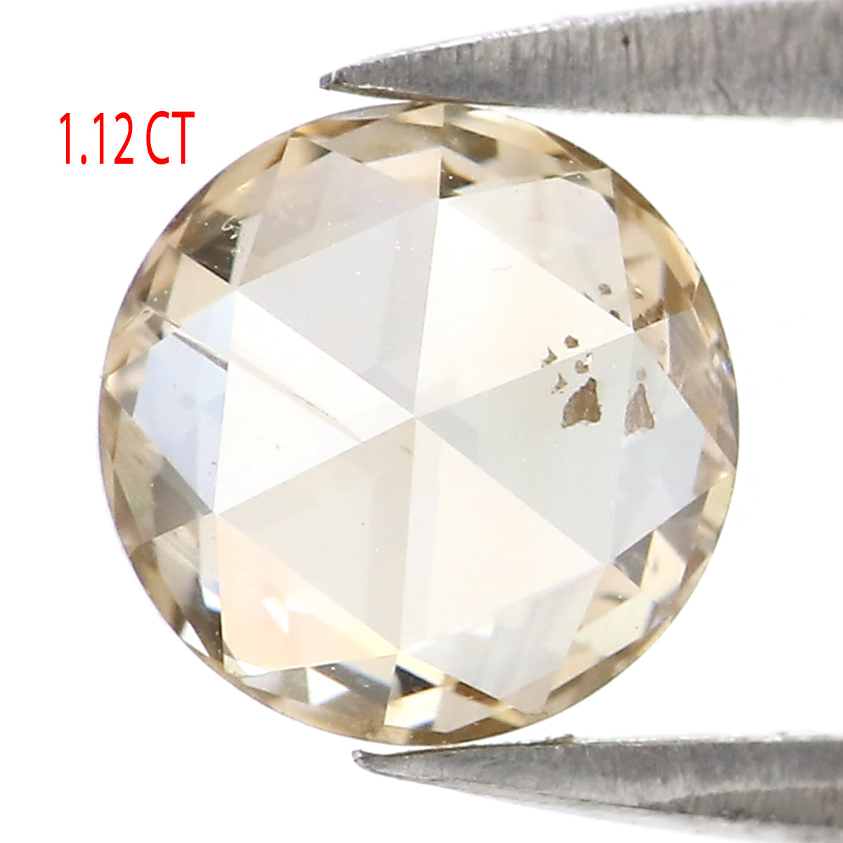 Natural Loose Round Rose Cut Diamond White - J Color 1.12 CT 6.39 MM Round Shape Rose Cut Diamond L2624