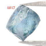 Natural Loose Rough Blue Color Diamond 0.81 CT 5.25 MM Rough Irregular Cut Diamond L2334