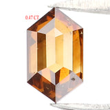 Natural Loose Hexagon Brown Color Diamond 0.47 CT 6.65 MM Hexagon Shape Rose Cut Diamond L1830