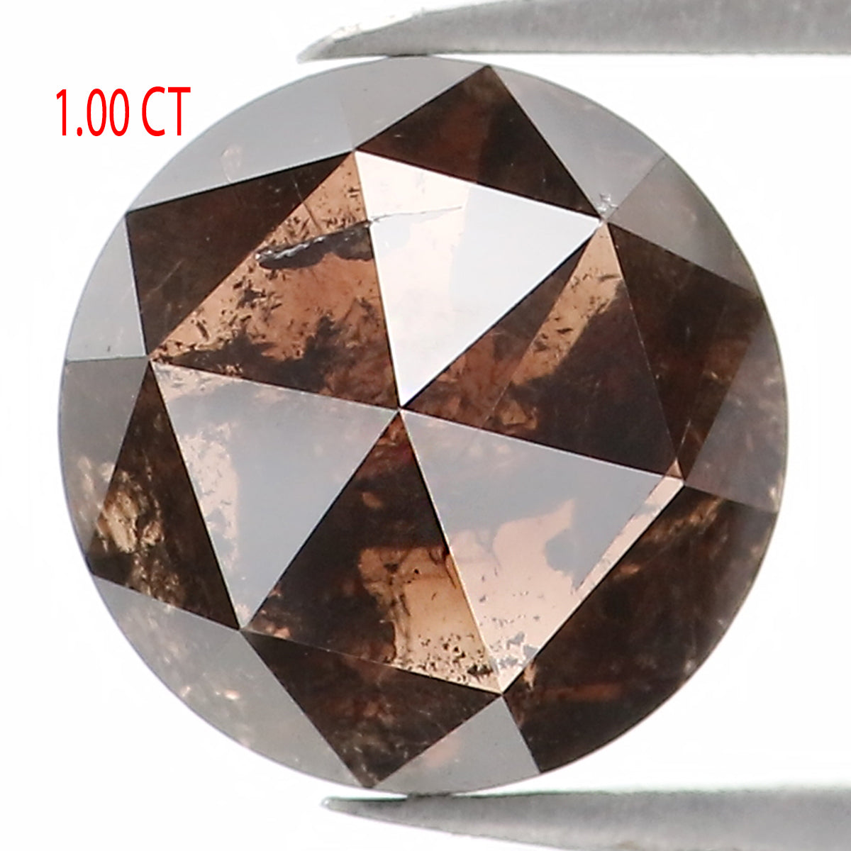 1.00 CT Natural Loose Round Rose Cut Diamond Brown Color Round Shape Diamond 5.95 MM Natural Brown Color Round Rose Cut Shape Diamond KQ2394