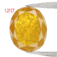 Natural Loose Oval Diamond Yellow Color 1.27 CT 8.08 MM Oval Rose Cut Shape Diamond L2648