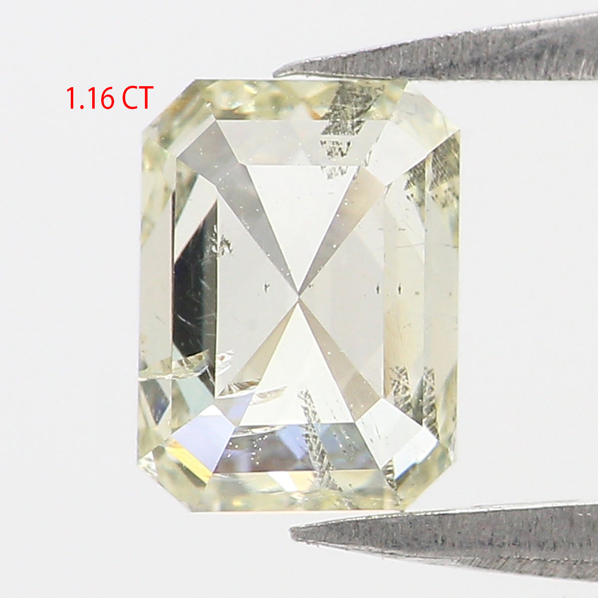 Natural Loose Emerald Shape White - J Color Diamond 1.16 CT 6.67 MM Emerald Shape Rose Cut Diamond L2661