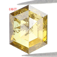 Natural Loose Hexagon Green Color Diamond 0.90 CT 6.50 MM Hexagon Shape Rose Cut Diamond KDL1070
