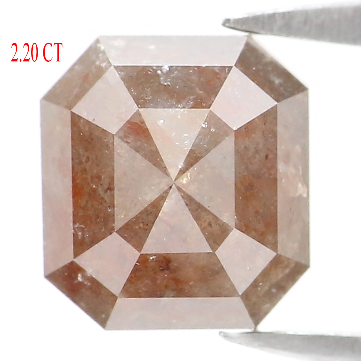 2.20 CT Natural Loose Emerald Diamond Grey Color Diamond Natural Loose Diamond 6.70 MM Brown Emerald Diamond Emerald Shape Diamond LQ7711