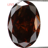 Natural Loose Oval Brown Color Diamond 1.37 CT 7.65 MM Oval Shape Rose Cut Diamond KDL1773