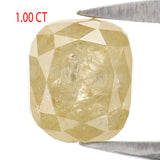 Natural Loose Cushion Yellow Grey Color Diamond 1.00 CT 5.70 MM Cushion Shape Rose Cut Diamond L8676