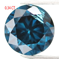 Natural Loose Round Blue Color Diamond 0.34 CT 4.40 MM Round Shape Brilliant Cut Diamond L931