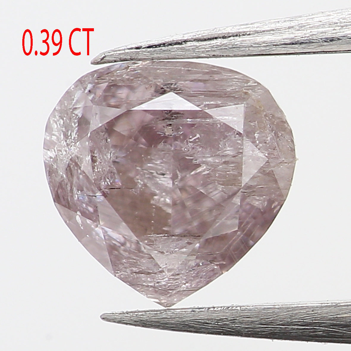 0.39 Ct Natural Loose Diamond, Heart Diamond, Pink Diamond, Rose Cut Diamond,Heart Shape Diamond, Antique Diamond KR922