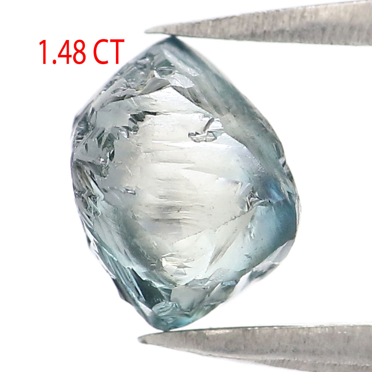 Natural Loose Rough Blue Color Diamond 1.48 CT 6.74 MM Rough Irregular Cut Diamond KDL2349
