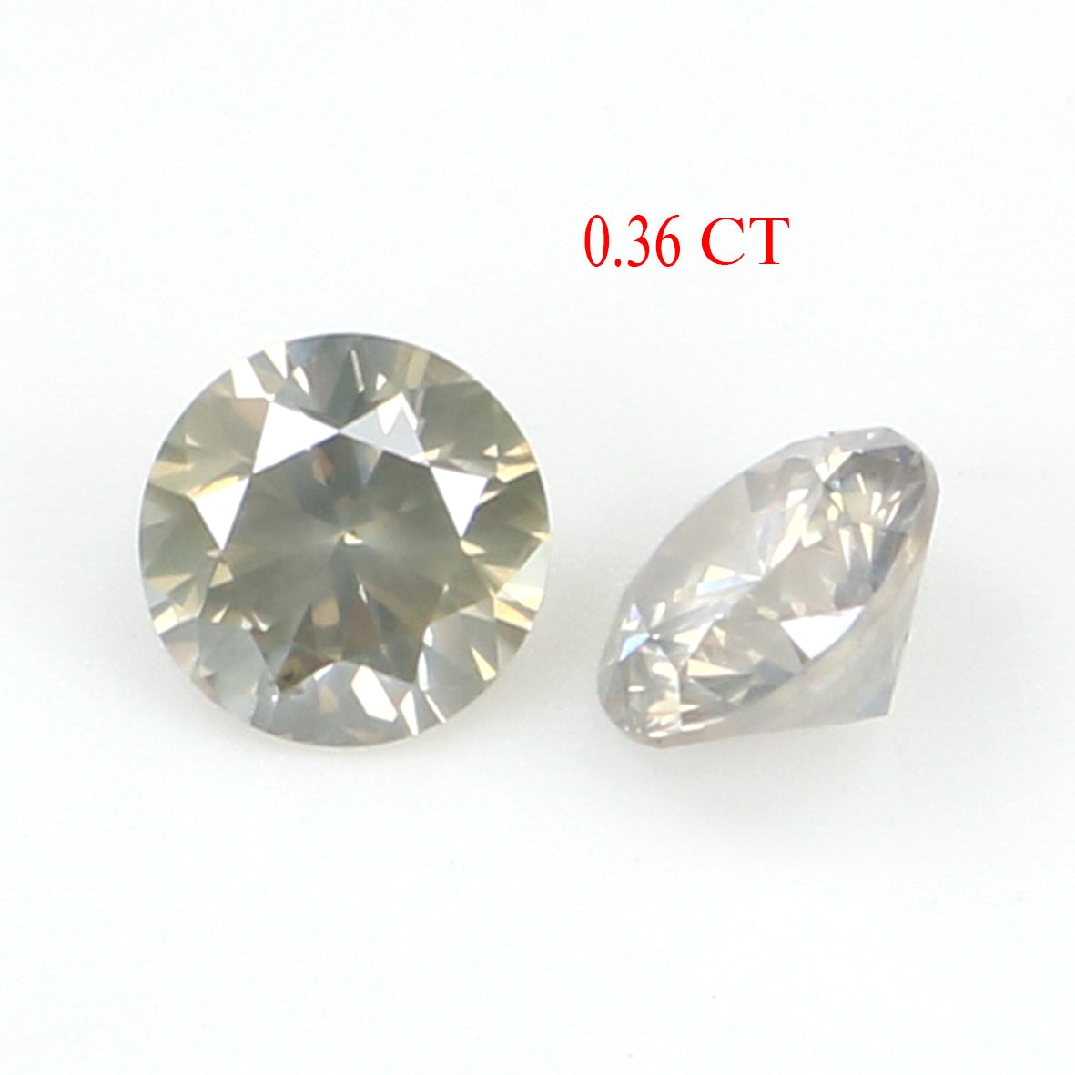 0.36 Ct Natural Loose Round Cut Pair Diamond Light Yellow Color Round Cut Diamond 3.60 MM Natural Diamond Round Brilliant Cut Diamond KQ2473